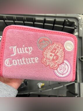 Juicy Couture Pink Terry Keychain Zip Wallet
